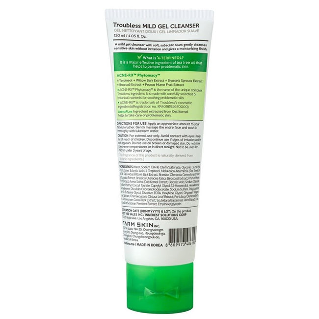 Troubless Mild Gel Cleanser oczyszczający żel do twarzy 120ml