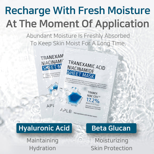 APLB Tranexamic Acid Niacinamide Sheet Mask rozjaśniająca maska w płachcie 25ml