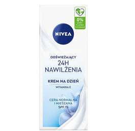 Nivea 24H Nawilżenia odświeżający krem na dzień cera normalna i mieszana SPF15 50ml