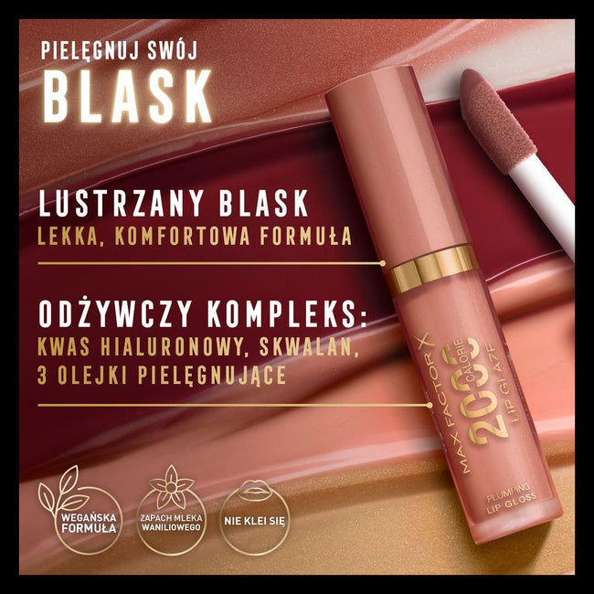 Max Factor 2000 Calorie Lip Glaze błyszczyk nawilżający do ust z kompleksem odżywczym 085 Floral Cream 4.4ml