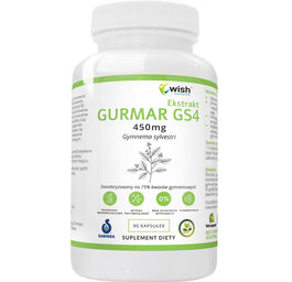 WISH Pharmaceutical Gurmar GS4 Ekstrakt 450mg suplement diety 90 kapsułek