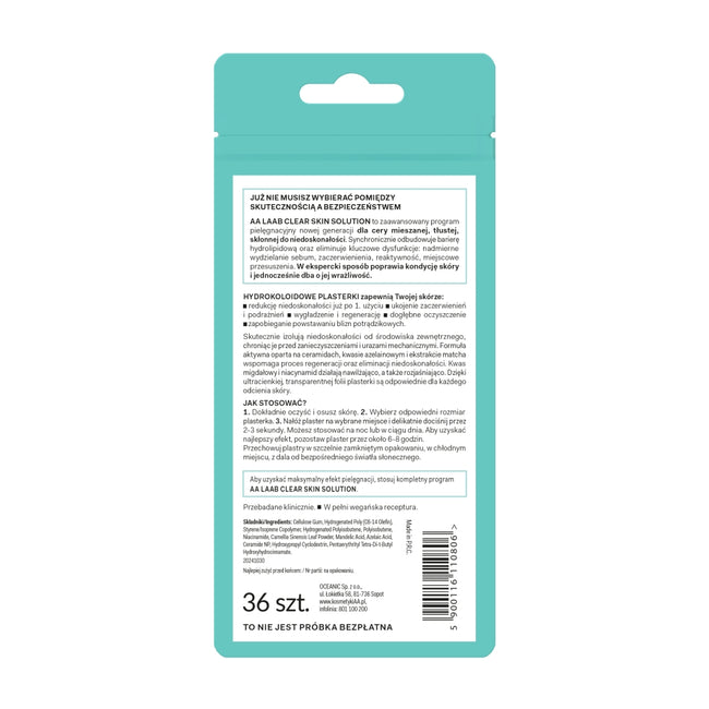 AA Laab Clear Skin Solution plasterki na niedoskonałości 36szt.