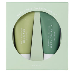 AXIS-Y Clarify and Restore Mask Duo zestaw Mugwort Pore Clarifying Wash Off Pack oczyszczająca maska do twarzy 30ml + New Skin Resolution Gel Mask chłodząca maska do twarzy 30ml