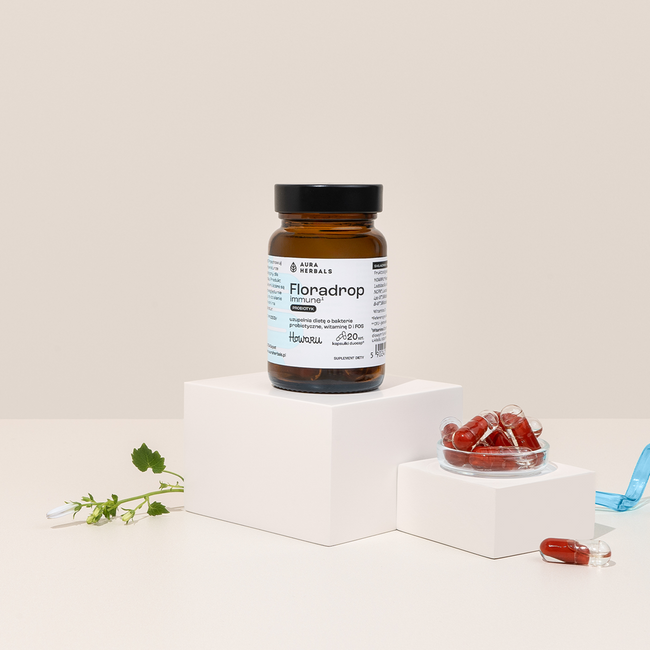 Aura Herbals Floradrop immune¹ probiotyk suplement diety 20 kapsułek