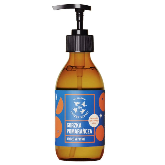 Mydlarnia Cztery Szpaki Naturalne mydło w płynie Gorzka Pomarańcza 300ml