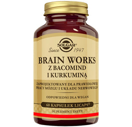 Solgar Brain Works z BacoMind i kurkuminą suplement diety 60 kapsułek