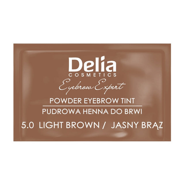 Delia Eyebrow Expert pudrowa henna do brwi 5.0 Jasny Brąz 4g