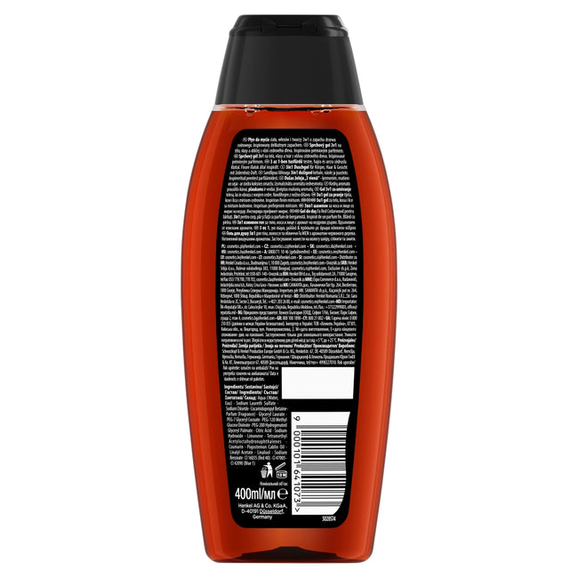Fa Men Red Cedarwood żel pod prysznic z formułą 2w1 o zapachu nut drzewnych czerwonego cedru 400ml