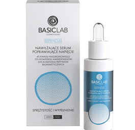 BasicLab Esteticus nawilżające serum poprawiające napięcie z 4% kwasu hialuronowego i 25% kompleksu peptydów biomimetycznych Sprężystość i Wypełnienie 30ml