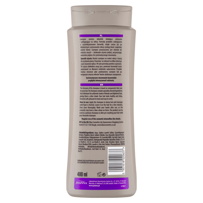 Joanna Ultra Color szampon srebrne popielate odcienie blond 400ml