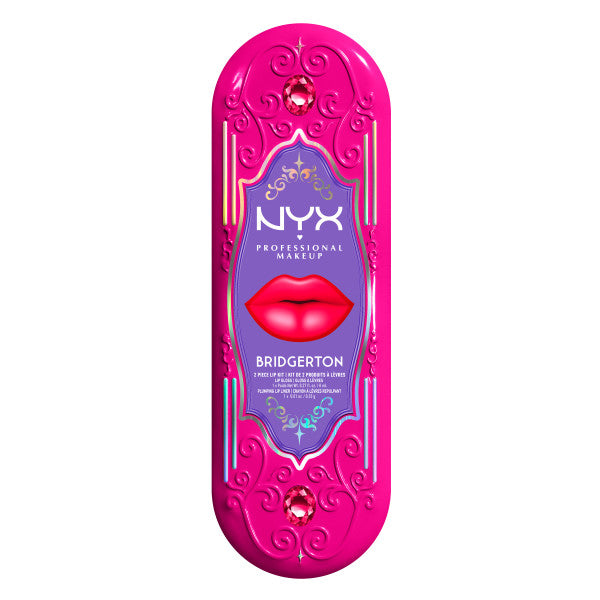 NYX Professional MakeUp Bridgerton Royal Treasures 2-Piece Lip Kit zestaw błyszczyk i konturówka 2szt.