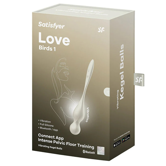 Satisfyer Love Birds 1 kulki do ćwiczeń mięśni kegla White