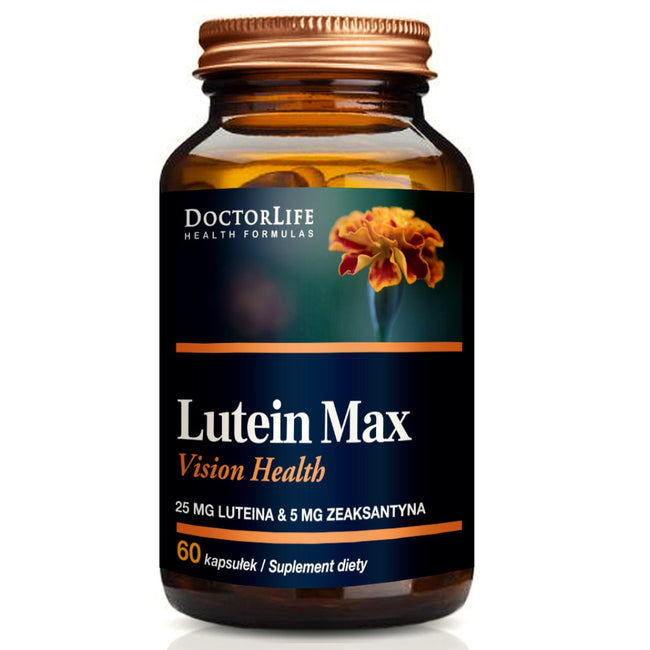 Doctor Life Lutein Max luteina 25mg + zeaksantyna 5mg suplement diety 60 kapsułek