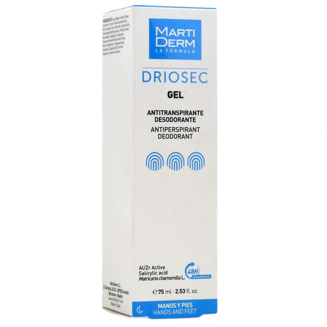 Martiderm Driosec Gel żel antyperspiracyjny do rąk i stóp 75ml