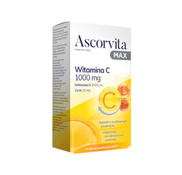 Ascorvita Max Witamina C 1000mg suplement diety 30 tabletek powlekanych