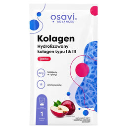 Osavi Kolagen Hydrolizowany typu I & III suplement diety Jabłko 22g