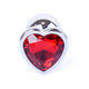 MyLove Butt Plug Collection Jewellery Heart metalowy korek analny Silver Red