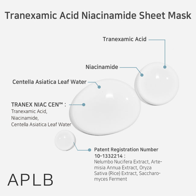 APLB Tranexamic Acid Niacinamide Sheet Mask rozjaśniająca maska w płachcie 25ml