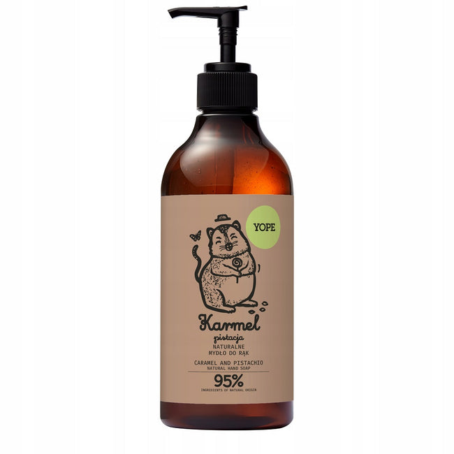 Yope Naturalne mydło do rąk Karmel & Pistacja 500ml