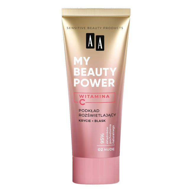 AA My Beauty Power rozświetlający podkład 02 Nude 30ml