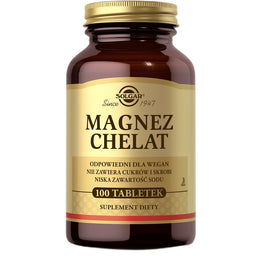 Solgar Magnez Chelat suplement diety 100 tabletek