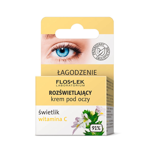 Floslek Rozświetlający krem pod oczy ze świetlikiem i witaminą C 15ml