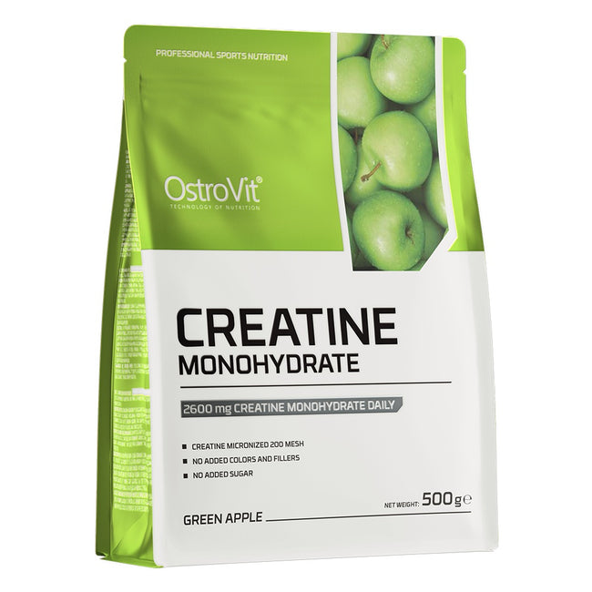 OstroVit Creatine Monohydrate kreatyna monohydrat suplement diety Zielone Jabłko 500g