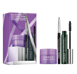 Clinique Eye Essentials: High Impact Lashes zestaw tusz do rzęs 7ml + eyeliner w kredce 0.14g + balsam do demakijażu 15ml