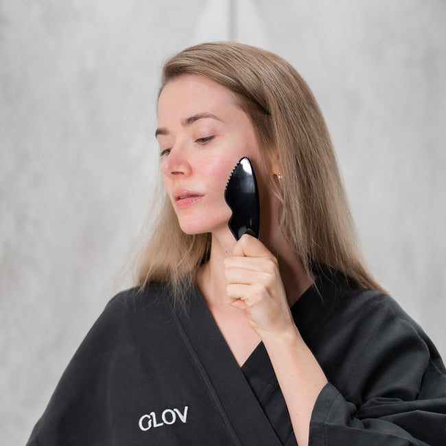 Glov Face Trainer nowoczesny masażer Gua Sha Black