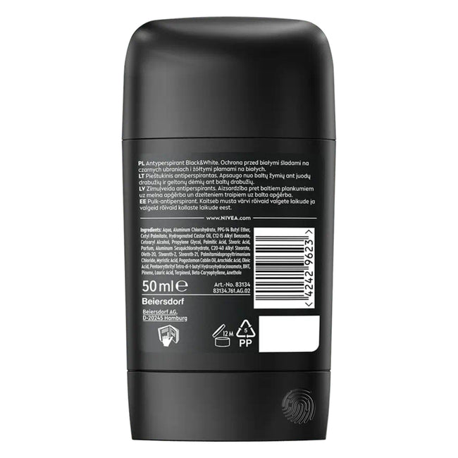 Nivea Men Black&White Invisible Original antyperspirant w sztyfcie 50ml