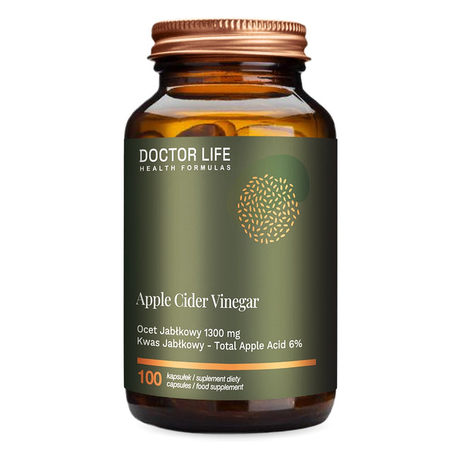 Doctor Life Apple Cider Vinegar Ocet Jabłkowy 1300mg suplement diety 100 kapsułek