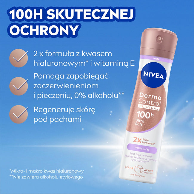 Nivea Derma Control Clinical Ultra Soft antyperspirant spray 150ml