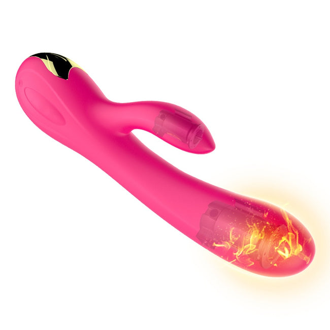 B-Series Fox Silicone Vibrator wibrator królik z możliwością regulacji natężenia pulsacji oraz funkcją grzania Pink