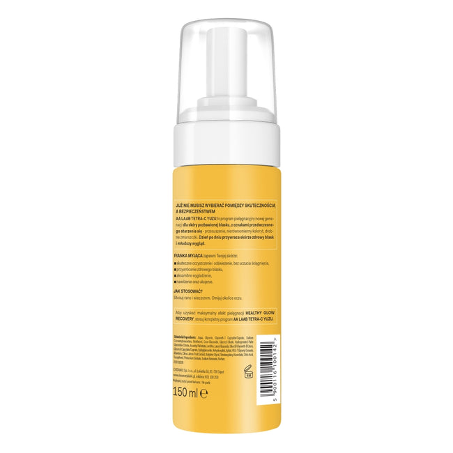 AA LAAB Tetra-C Yuzu pianka do mycia twarzy nawilżająco-rozświetlająca 150ml