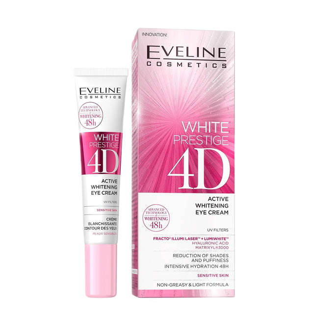 Eveline Cosmetics White Prestige 4D aktywnie wybielający krem pod oczy 20ml