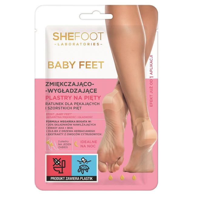 SHEFOOT Baby Feet zmiękczająco-wygładzające plastry na pięty 2szt.