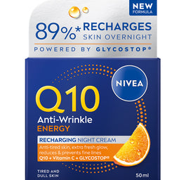 Nivea Q10 Anti-Wrinkle Energy Recharging krem do twarzy na noc 50ml