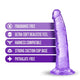 Blush B Yours Plus Lust N' Thrust transparentne dildo z przyssawką Purple