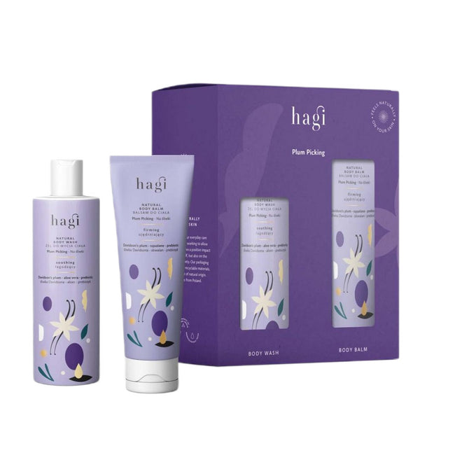Hagi Plum Picking zestaw żel do mycia ciała 300ml + balsam do ciała 200ml