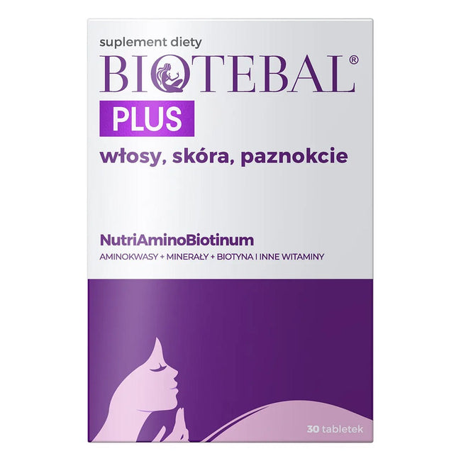 Biotebal Plus włosy skóra paznokcie suplement diety 30 tabletek