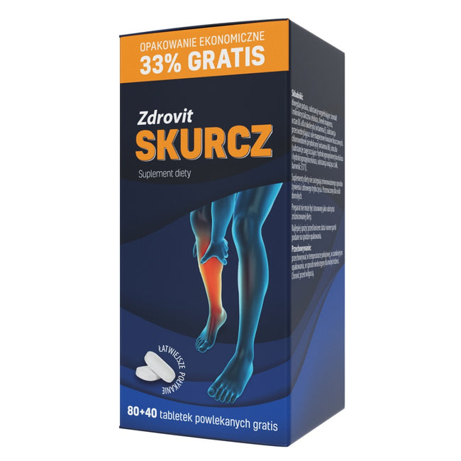 Zdrovit Skurcz suplement diety 120 tabletek powlekanych