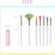 JESSUP Colorful Makeup Brushes zestaw kolorowych pędzli do makijażu w kosmetyczce T318 7szt.