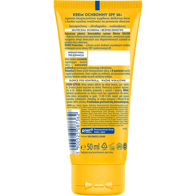 Dax Sun Krem ochronny do twarzy dla skóry wrażliwej SPF50+ 50ml
