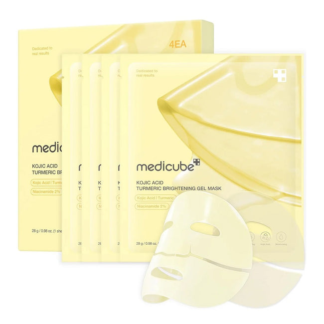 Medicube Kojic Acid Turmeric Brightening Gel Mask rozświetlająca maska do twarzy 4x28g