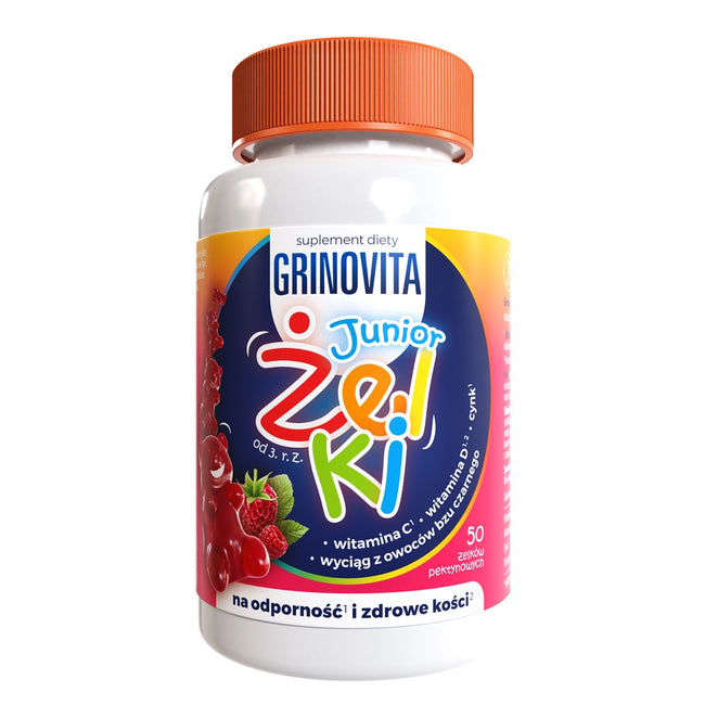 Grinovita Junior Żelki suplement diety 50 żelek pektynowych