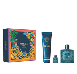 Versace Eros Pour Homme zestaw woda toaletowa spray 100ml + żel pod prysznic 150ml + miniatura wody toaletowej spray 5ml