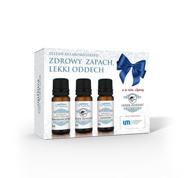 Optima Natura Zdrowy zapach lekki oddech zestaw olejków eterycznych do aromaterapii Pomarańczowy + Złodziei + Sosnowy 3x10ml