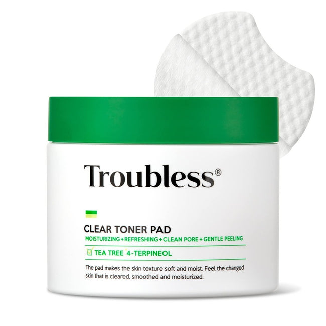 Troubless Clear Toner Pad płatki tonizujące z efektem peelingu 60szt.