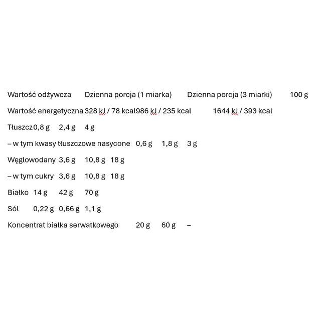 Doctor Life BIO WPC Organic Whey Protein Concentrate 70% białko suplement diety Natural 500g