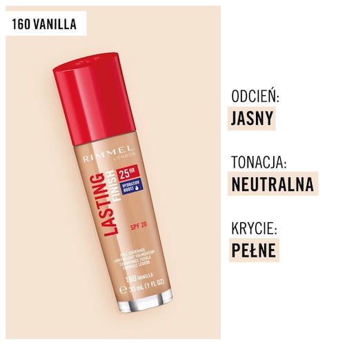 Rimmel Lasting Finish 25HR SPF20 długotrwały podkład do twarzy